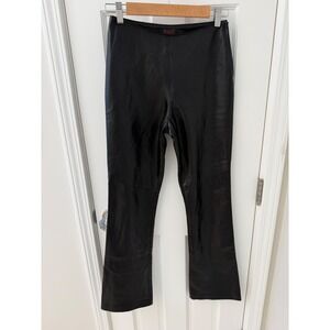 Danier Genuine Leather‎ Pants Bootcut Black Size 2 Sexy Chic EUC